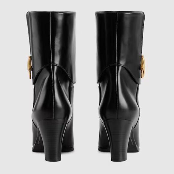 Gucci Elizabeth Half Horsebit ankle boots Black size 37 - Picture 10 of 10